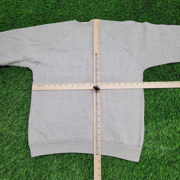 Vintage 80s Denver Raglan Sweatshirt Womens Large 19x24 Gray - Picture 4 of 13